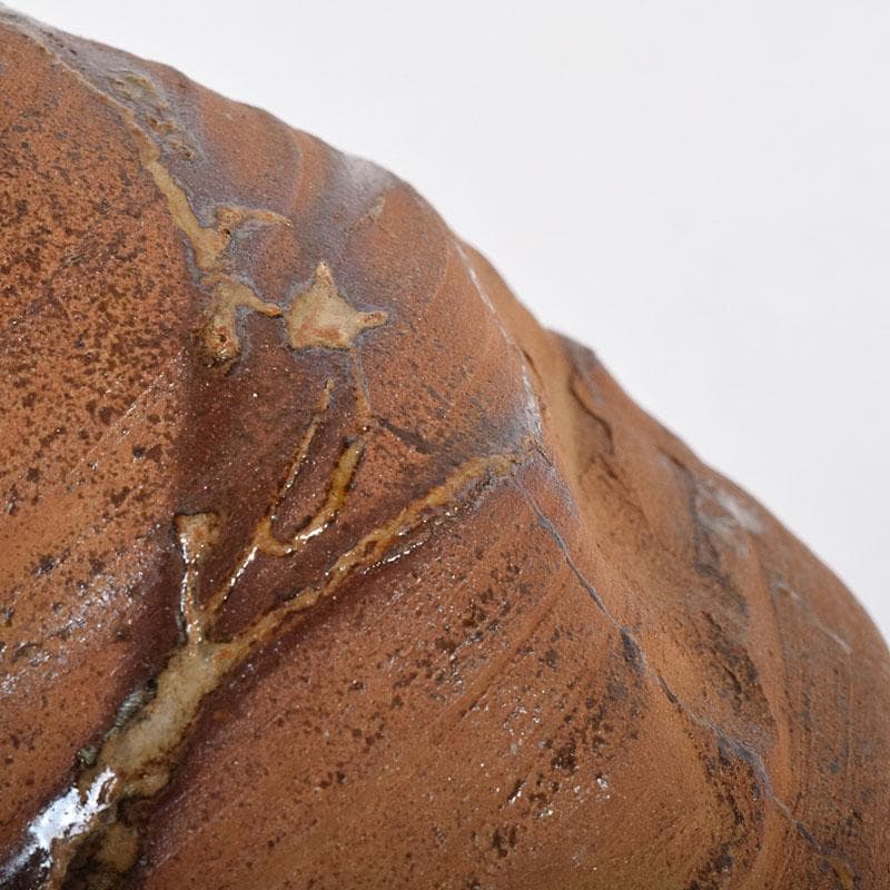 備前焼　花口徳利　在印　円能斎好み　極め時代箱　N　R8320