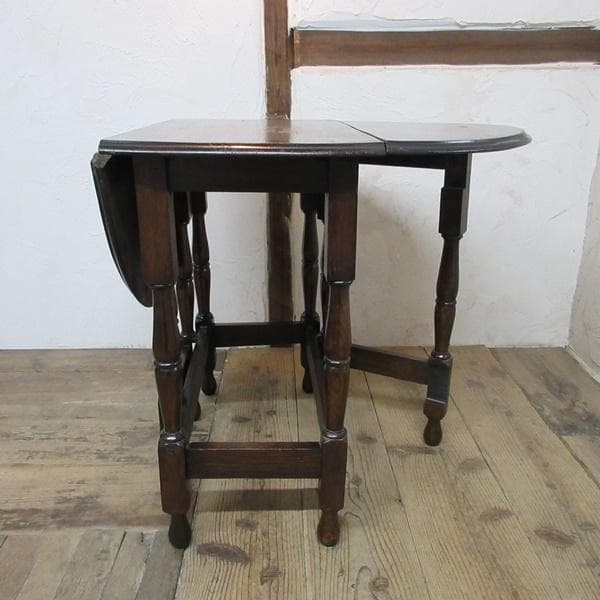 イギリス アンティーク 家具 ゲートレッグテーブル ダイニング 英国 6634d