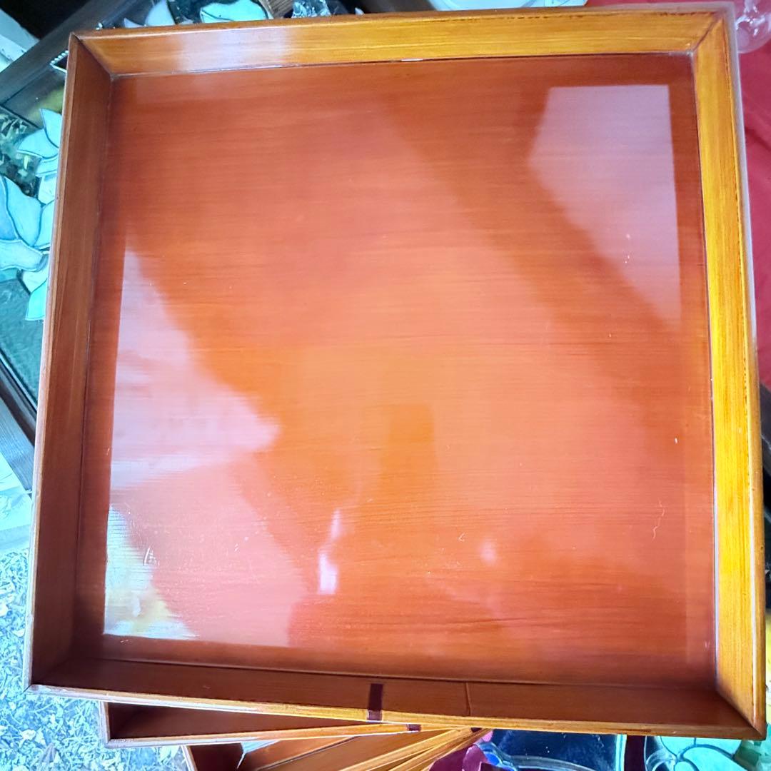 2216様感謝‼️キャラメル色‼️JAPAN 飛騨春慶塗飴色「胴張り御膳」5客