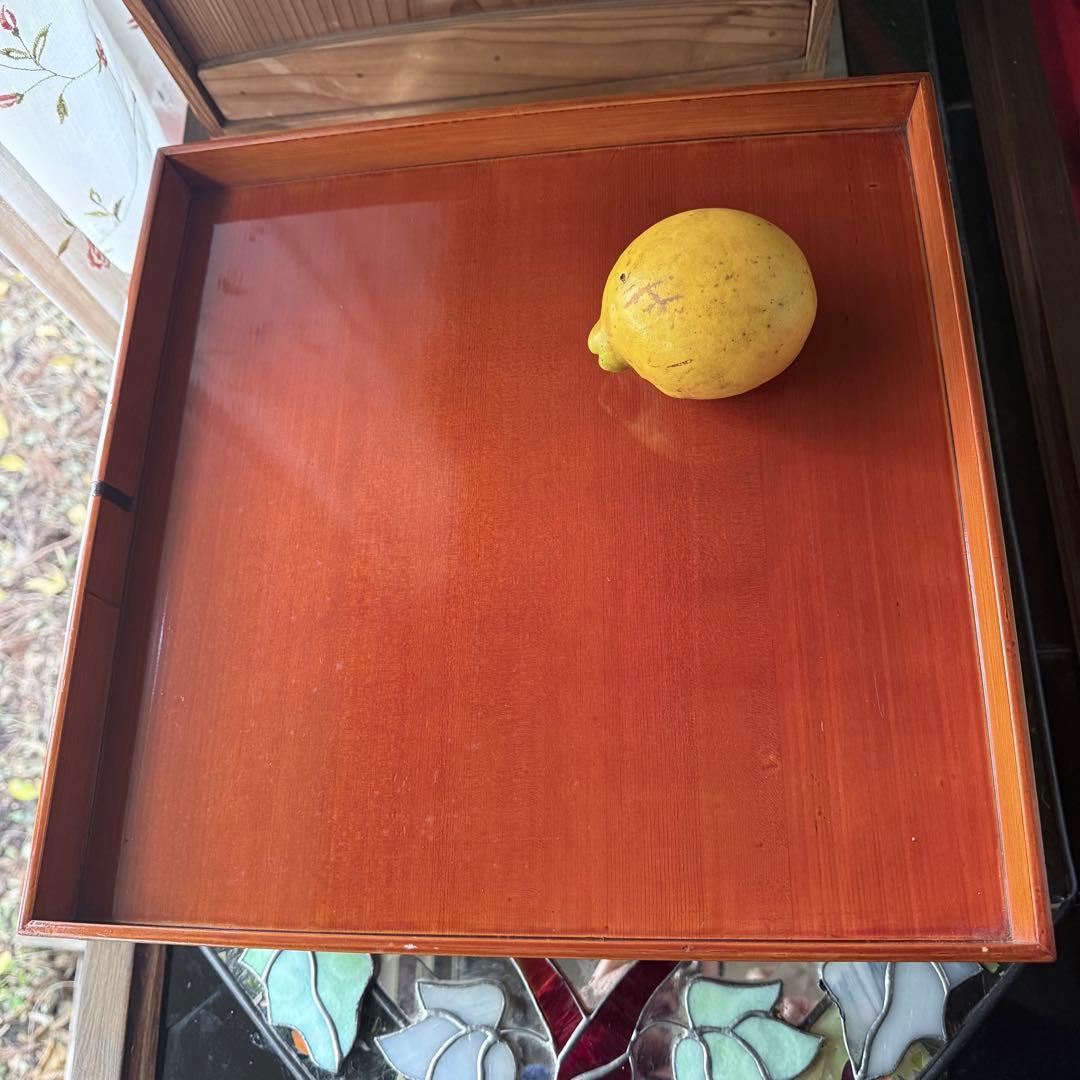 迎春感謝‼️キャラメル色‼️JAPAN 飛騨春慶塗飴色「胴張り御膳」5客木箱入