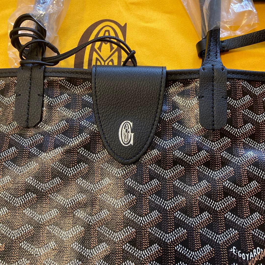 新品GOYARDゴヤールサンルイPM ブラッククロ ユニバーサルバッグ