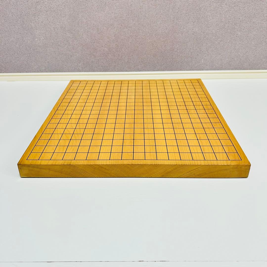 【極上品】卓上碁盤 高級天然木 ハギ板 天地柾 約1寸 2枚継