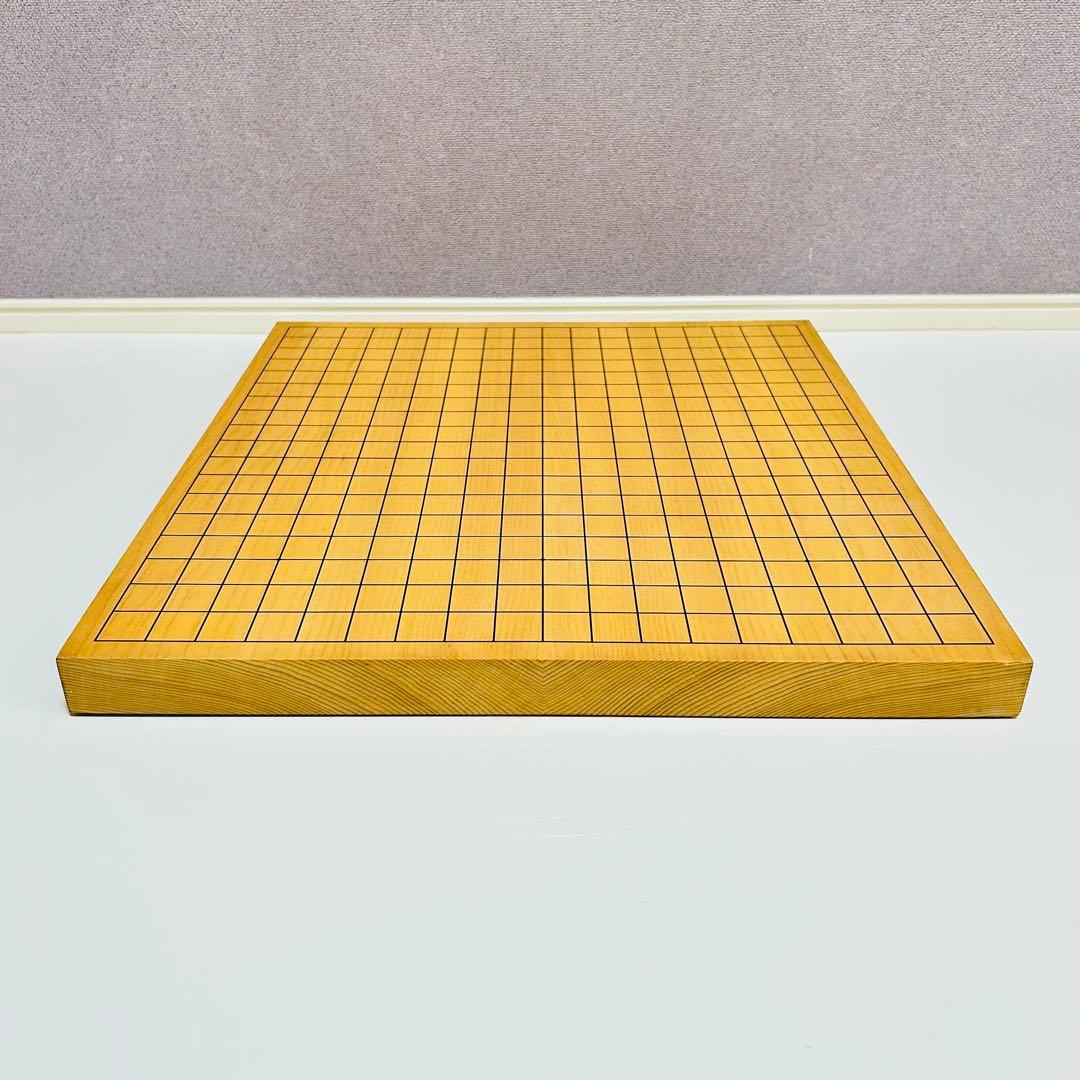 【極上品】卓上碁盤 高級天然木 ハギ板 天地柾 約1寸 2枚継