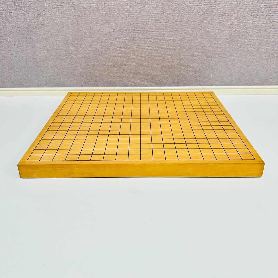 【極上品】卓上碁盤 高級天然木 ハギ板 天地柾 約1寸 2枚継