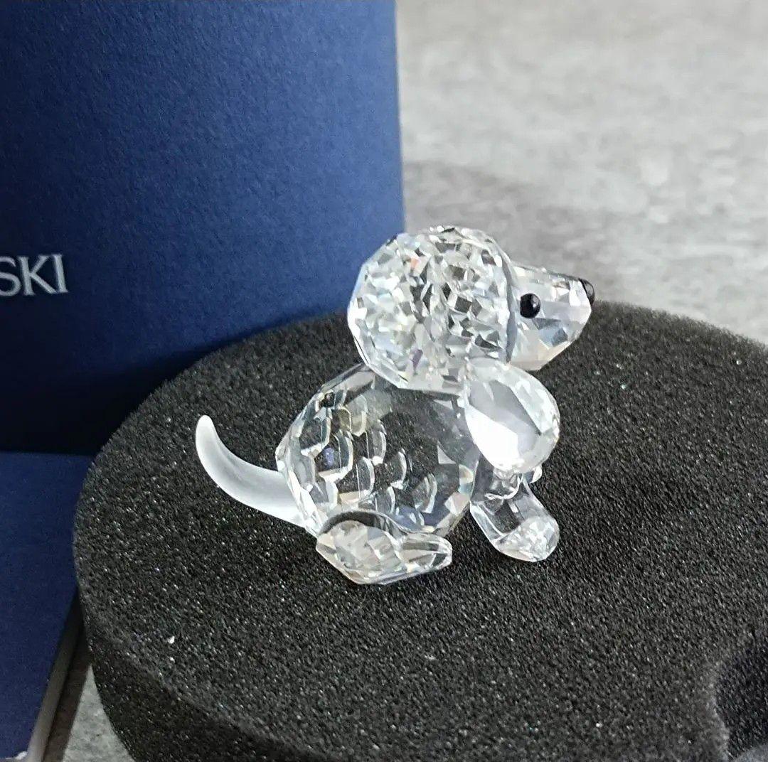 ☘小さな可愛いさ☘ 【SWAROVSKI スワロフスキー】 犬 置物 インテリア