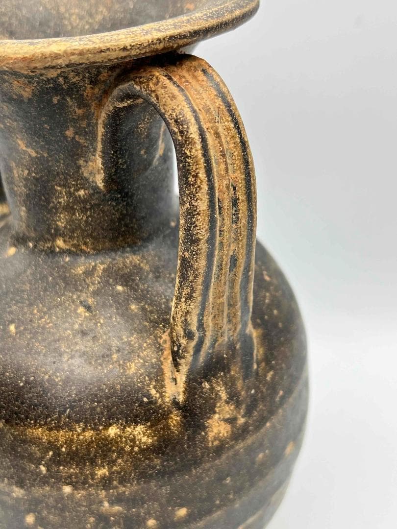 宋 古吉州窯黑釉執壺 水注 水滴水指水差し 古賞物華道香具(A-61)