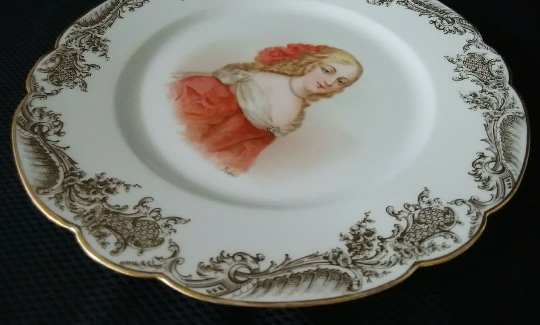 SÈVRESセーヴルキャビネットプレート肖像画アンティーク