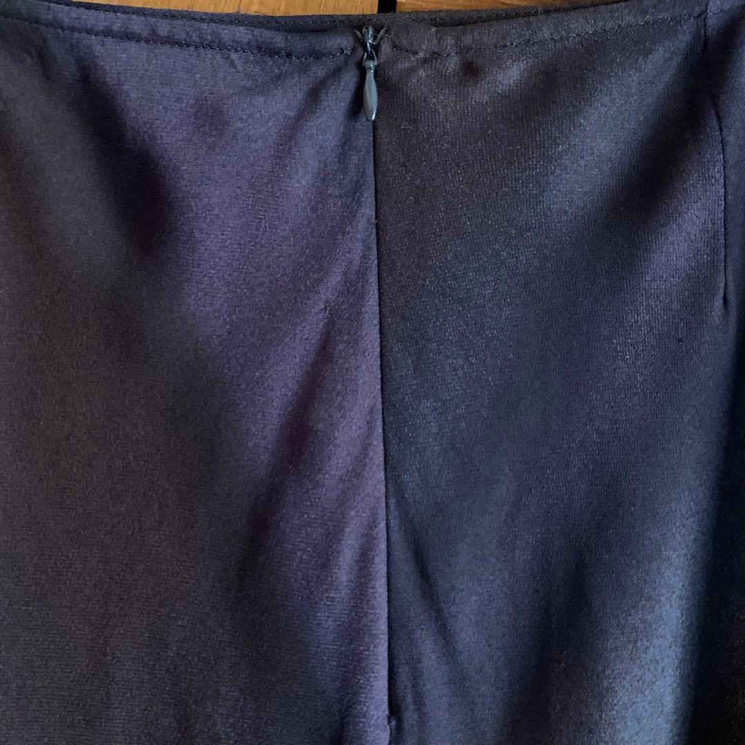 PRADA ジョーゼット シルク スカート ネイビー　タグ付き