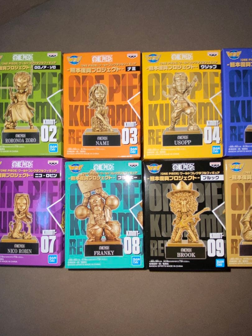 ワンピース 熊本復興プロジェクト ワーコレ 銅像セット 記念カード付き 5個