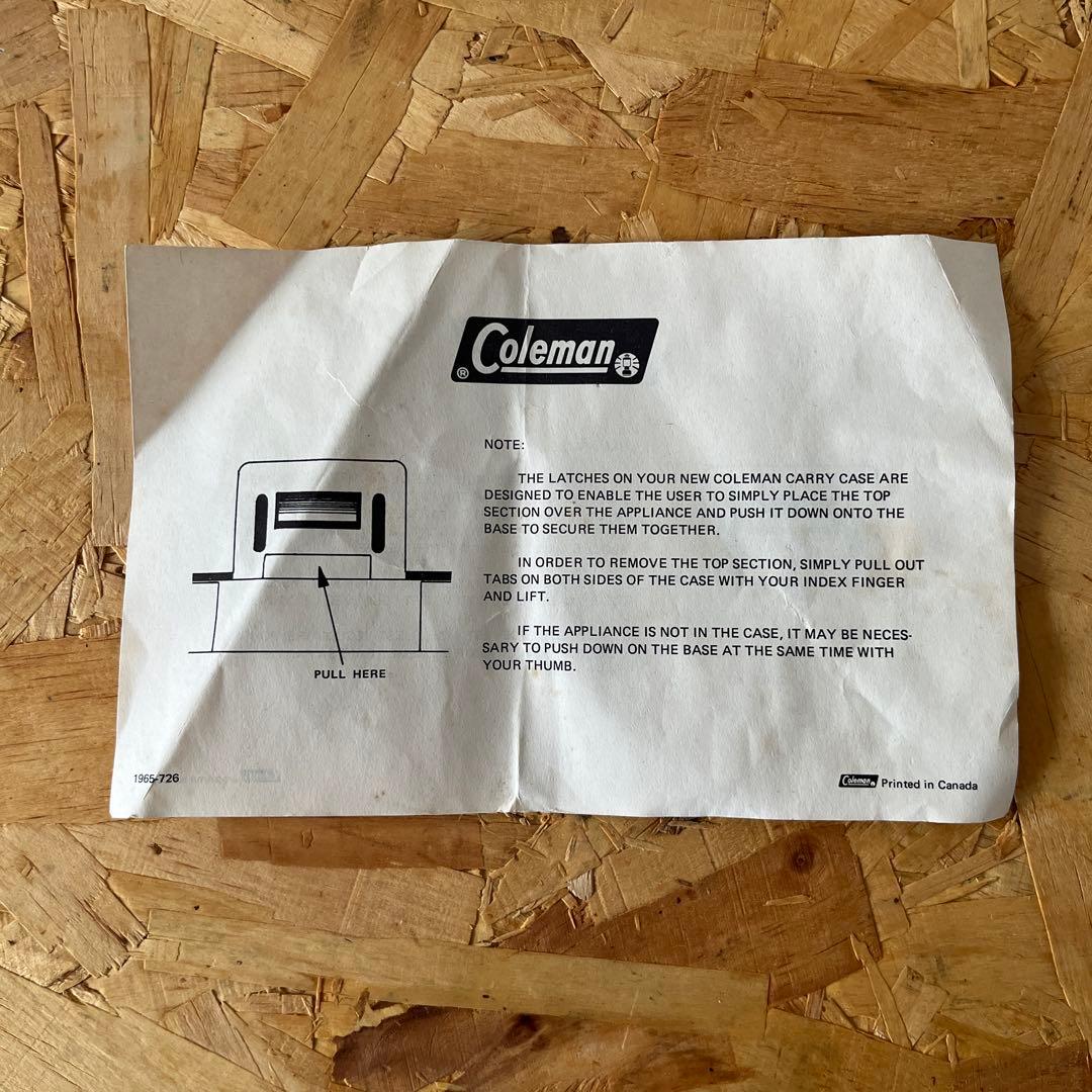 Coleman ピーク1 ストーブ用ケース ヴィンテージ