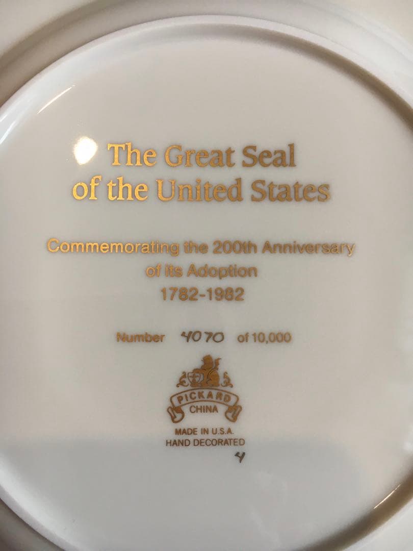 USA 国章 PICKARD ピカード 限定プレート アメリカ製