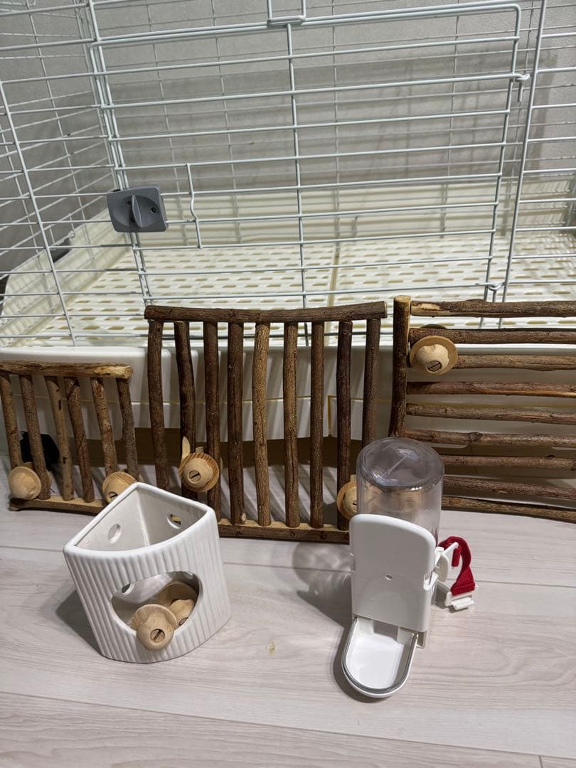 Amazon | Bonarca 小動物 ケージ うさぎ 【前扉＆天井扉の2扉タイプ