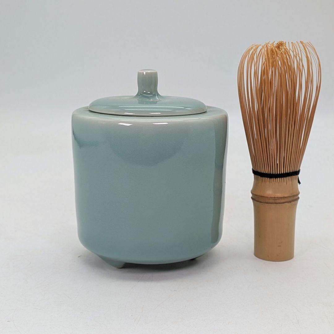 松本為佐視 青磁香炉 合箱 三足香炉 香爐 香道具 茶道具 お