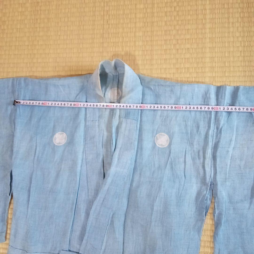 藍染め古布 赤穂浅野家家紋付 藍染め古着 ボロ藍染 藍染め 家紋