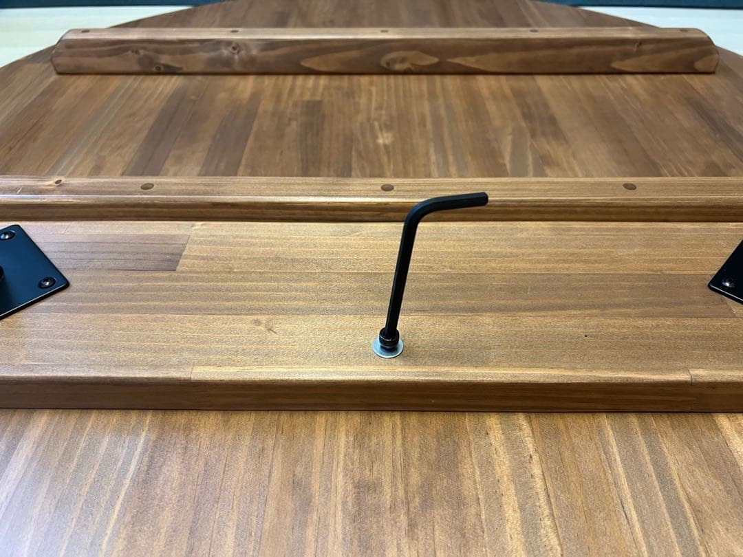 オーダー】 テーブル 正方形 80cm パイン ウォルナット調 ボルト連結脚