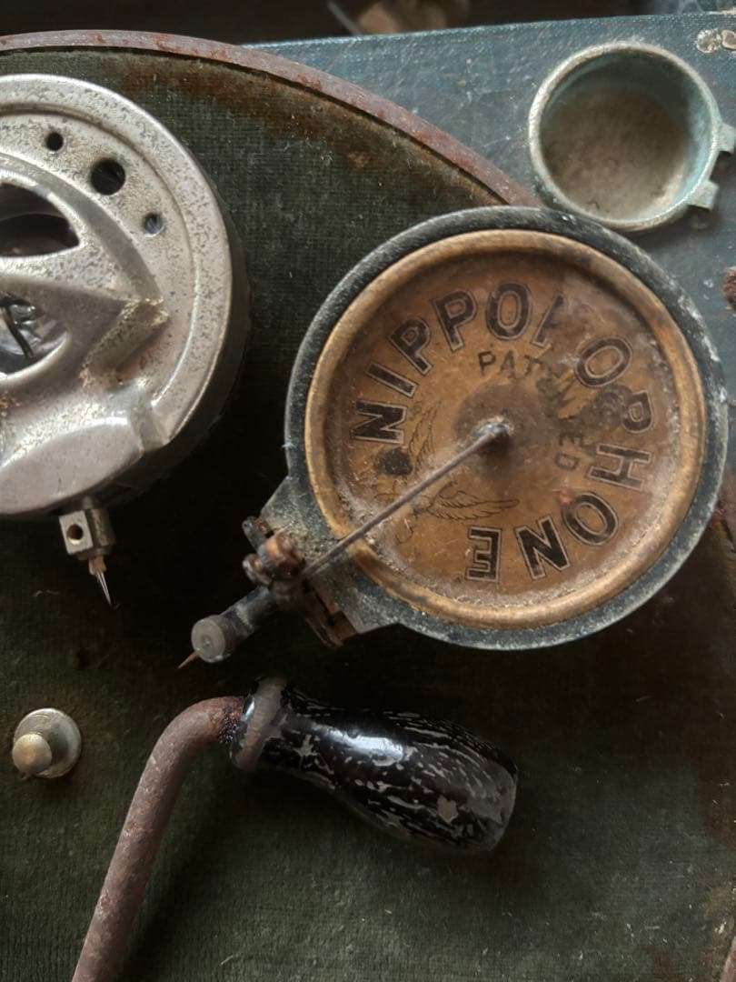 ビンテージ！昭和初期 ドイツ製 ポータブル 蓄音機 おまけあり