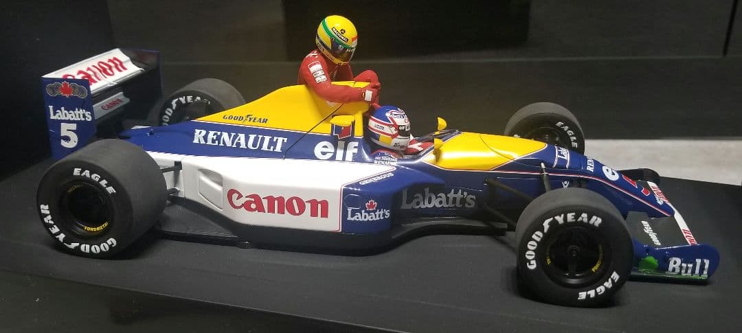 【レア】ミニチャンプス　1/18 ウィリアムズ FW14 マンセルライドオンセナ