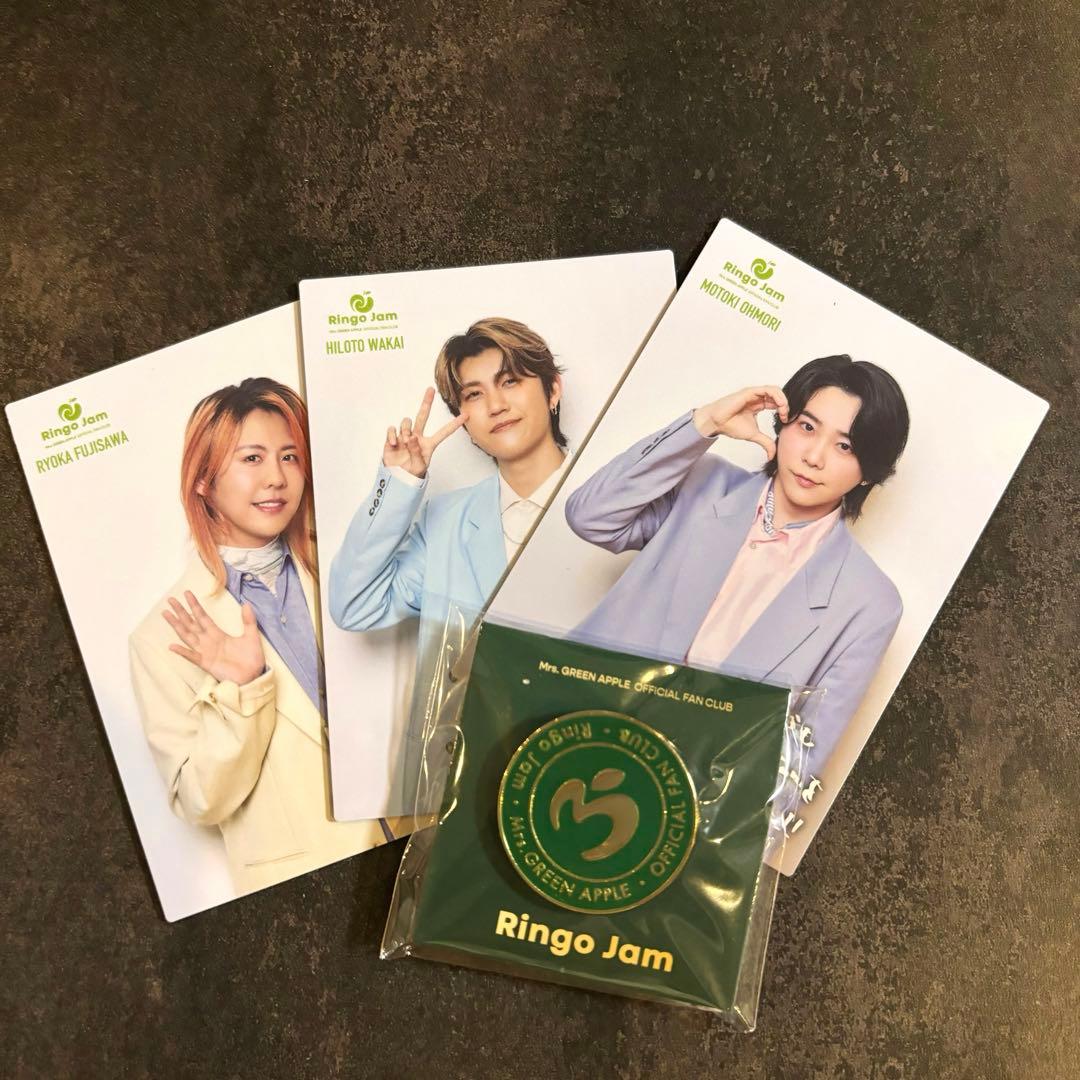 Mrs. GREEN APPLE fc引き継ぎ特典 継続特典 トレカ ピンバッジ - メルカリ