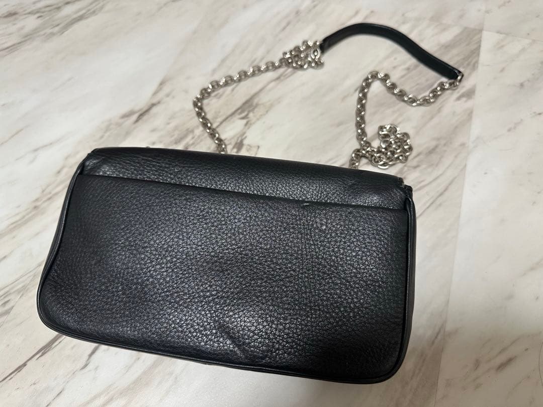 BALENCIAGA ブラックレザー ショルダーバッグ