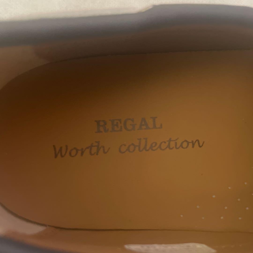 【新品　未使用】　REAGAL 牛革製　デッキシューズ　ネイビー