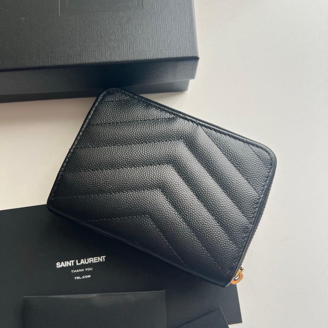 70 美品 SAINTLAURENT イヴサンローラン 2つ折り財布