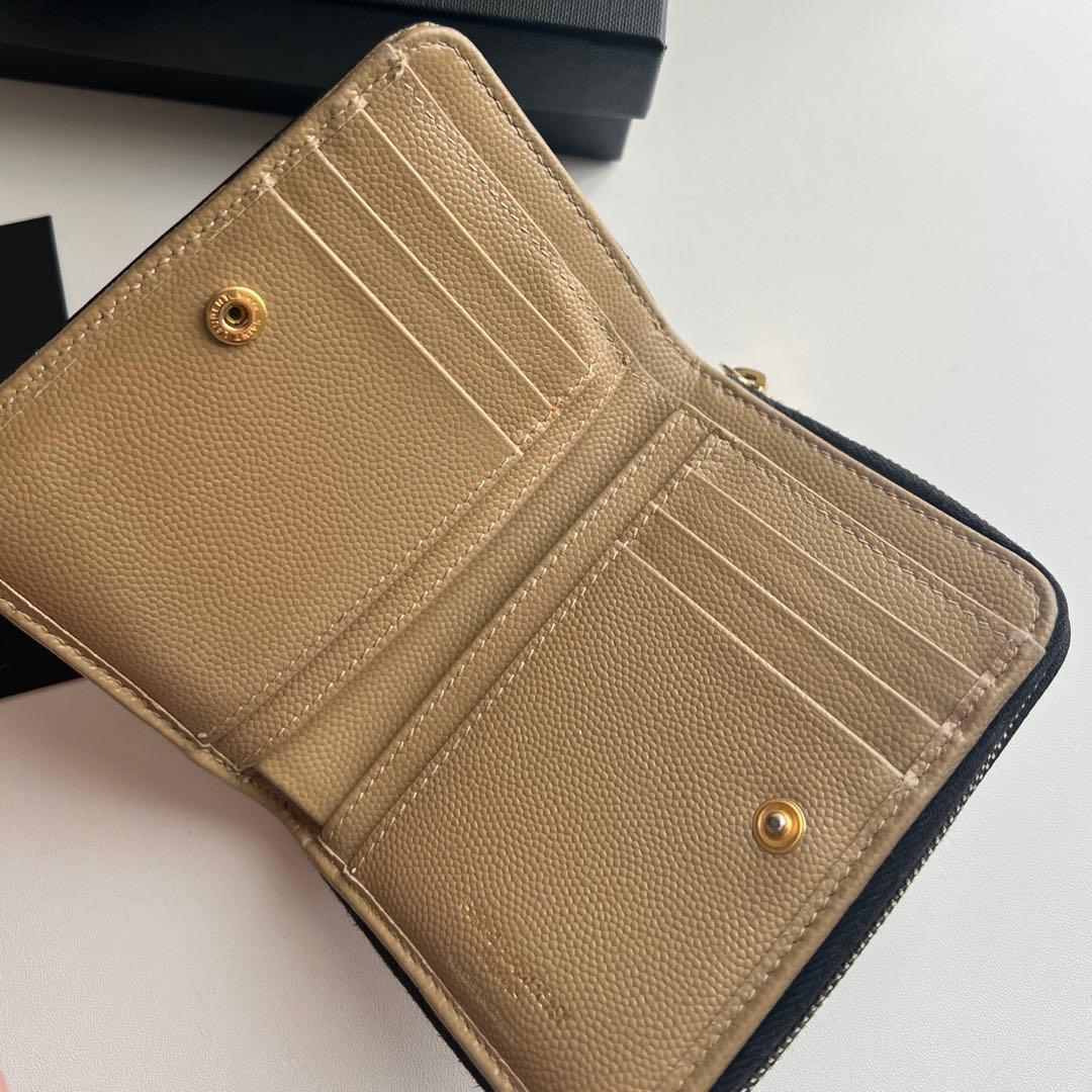 70 美品 SAINTLAURENT イヴサンローラン 2つ折り財布