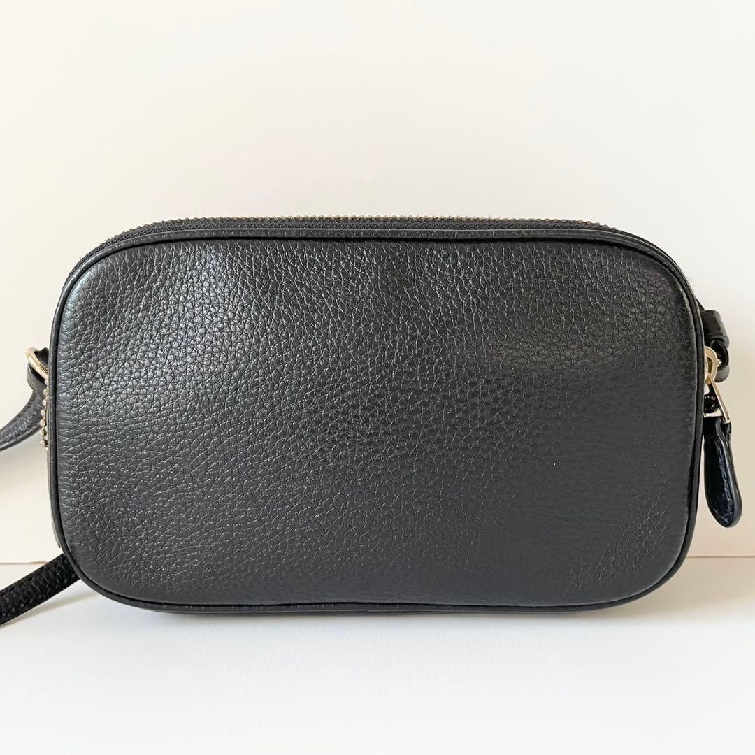【極美品】COACH ダブルファスナー ショルダーバッグ カメラバッグ 黒