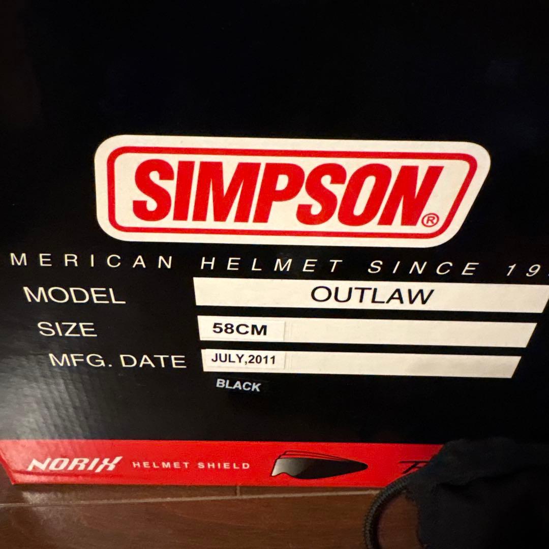 SIMSON アウトロウ58センチフルフェイスヘルメット ブラック
