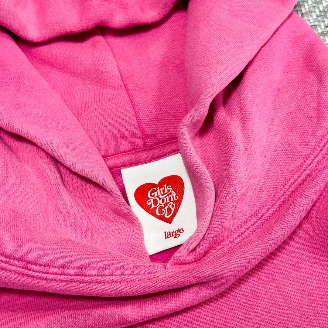 超希少 ガールズドントクライ エンジェル パーカー フーディ ピンク L