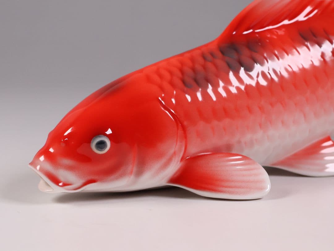 【CM350】日本陶器会社 錦鯉 置物 ボーンチャイナ オールドノリタケ