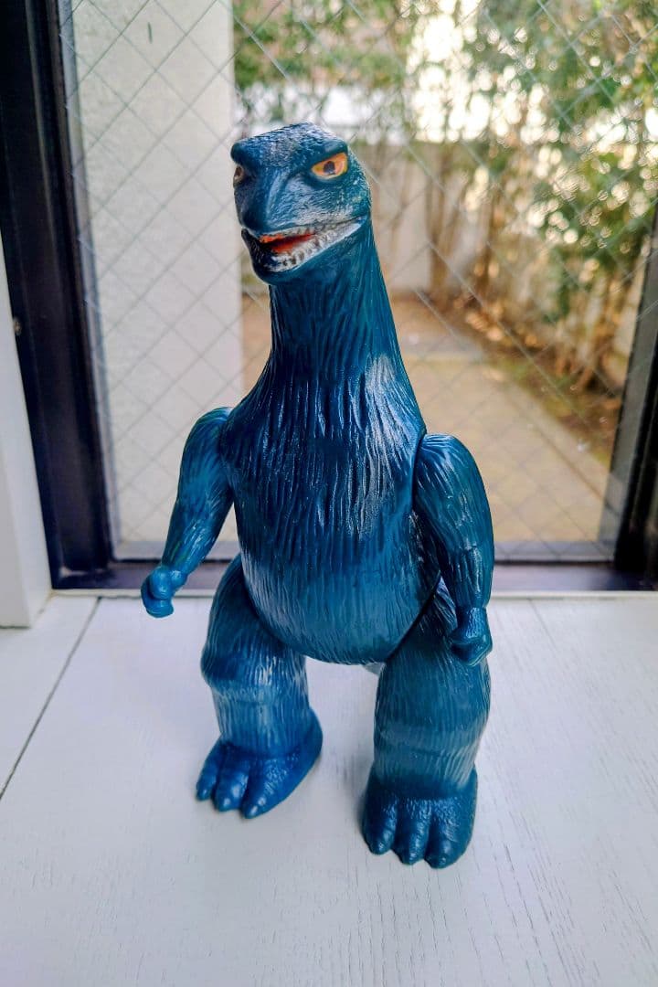 両足刻印 希少 美品 当時物 マルサン ゴジラ ブルマァク 怪獣 ソフビ