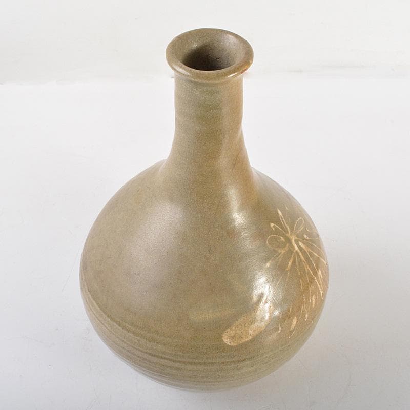 朝鮮 高麗青磁 花卉文 長頸瓶 C 6104C - メルカリ