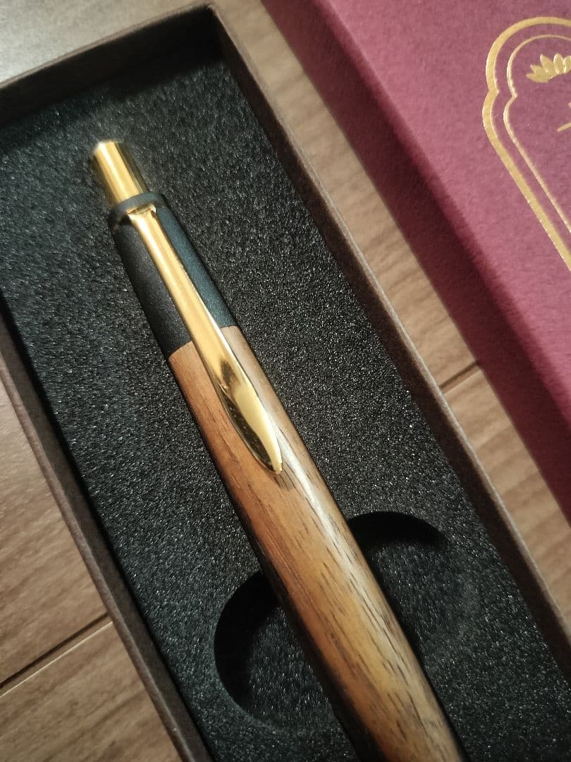 ボナンペン 木軸 真鍮金具 インドローズウッド 白太 木軸ペン
