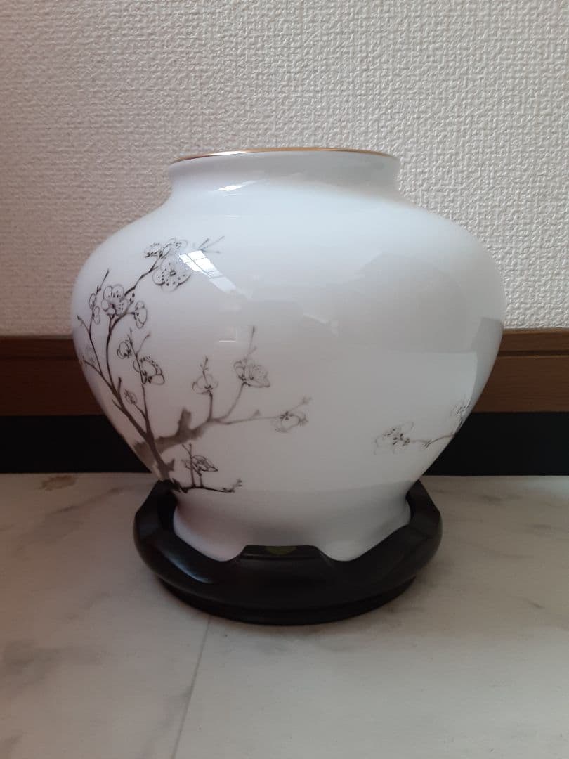百木春夫作高級磁器限定版桜花瓶皇室担当