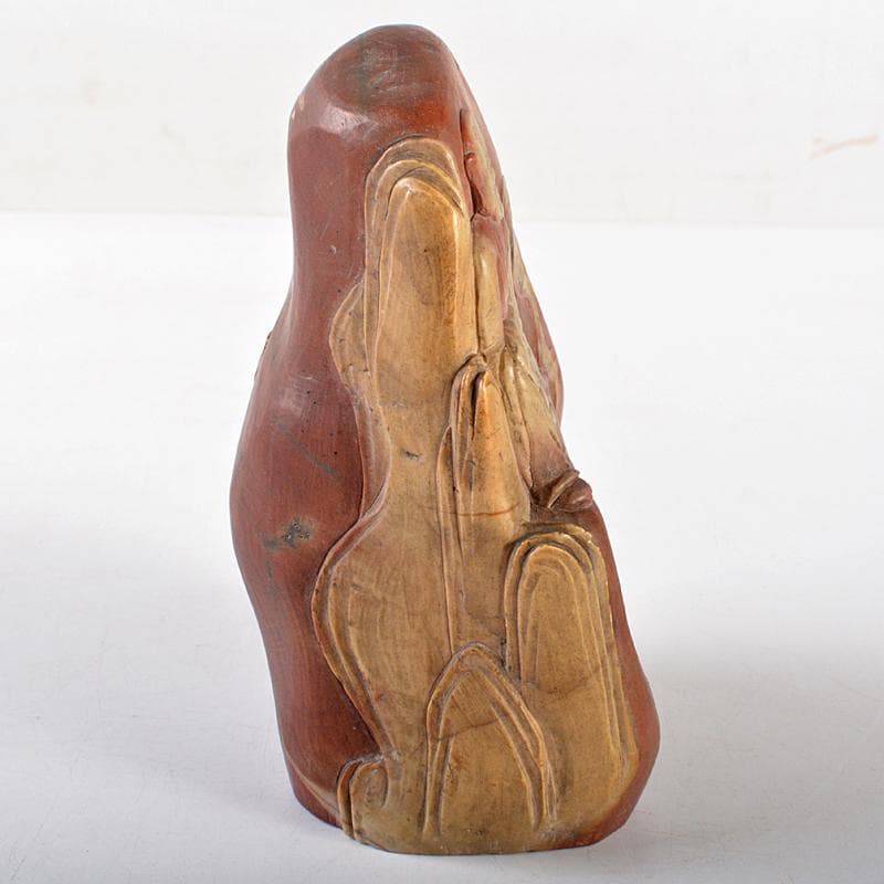 中国 玉石寿山石彫刻 達磨像 人物像 置物 C R5457 ศิลปกรรมในเอเชีย