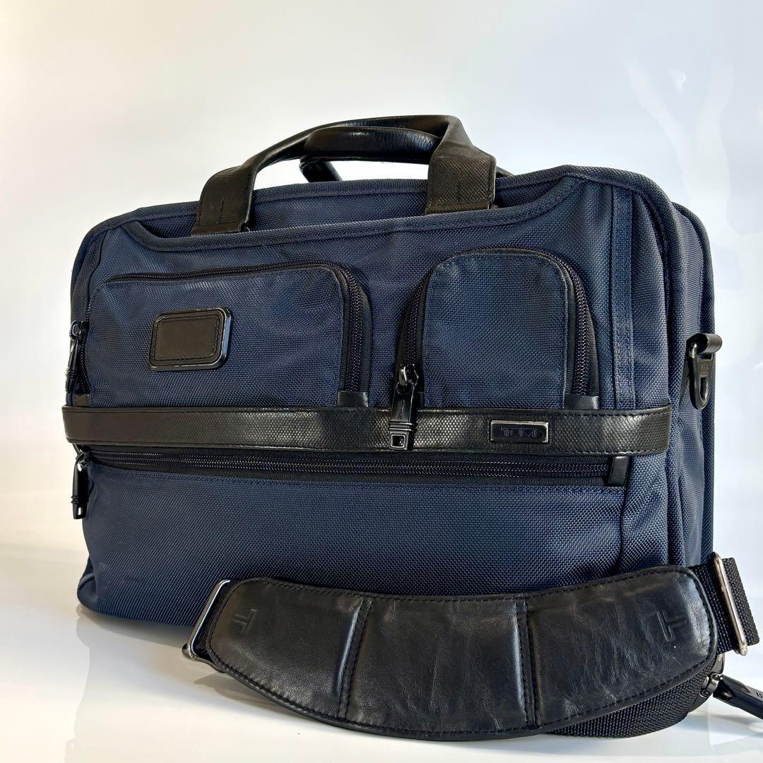 美品 トゥミ ソフネット 2WAY ブリーフケース ネイビー ビジネスバッグ