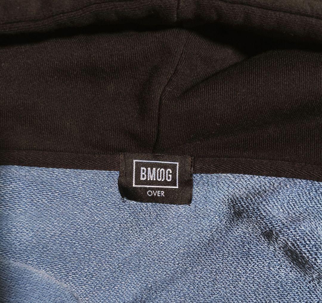 BMSGツートンジップパーカー BLUE OVERサイズ