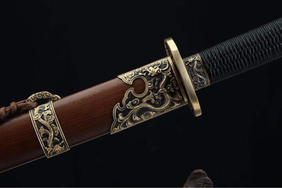 竜紋苗刀 長尺 模擬刀 日本刀 模造刀 鑑賞用 武具