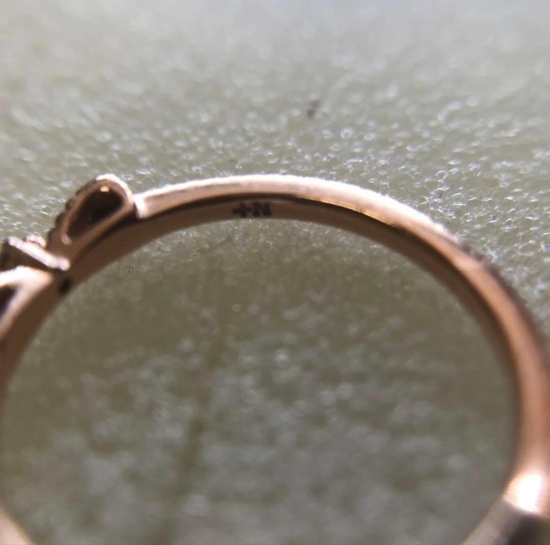 k10PGリボンダイヤモンドリング