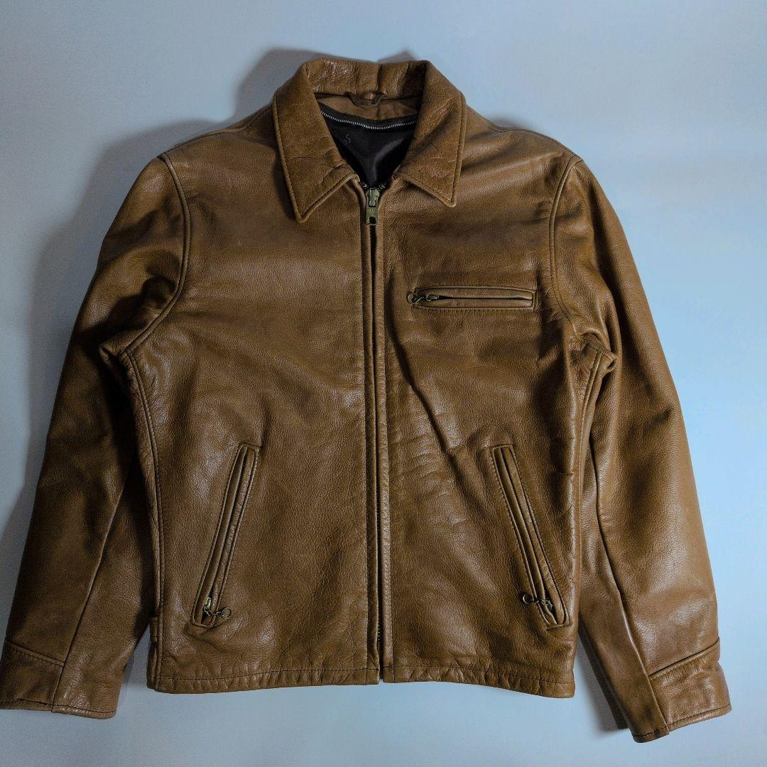 廃盤】USA製 Schott AT101 レザージャケット ブラウン 38