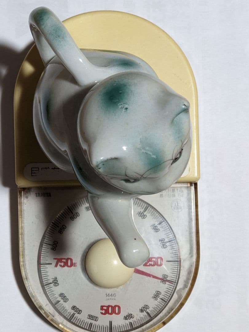 ♢中国 古玩 招き猫 自在 猫形 水注 急須 茶道具 置物飾り 骨董品 古