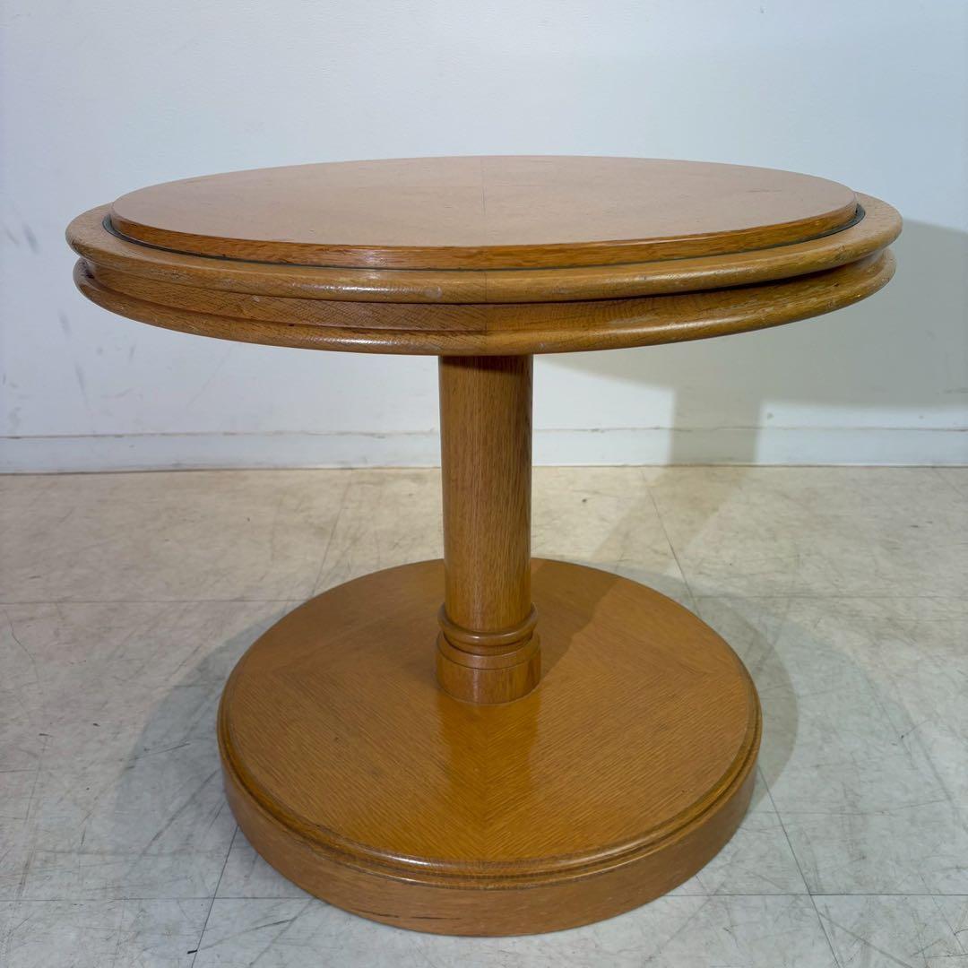 アンティーク調 コーヒーテーブル カフェテーブル 丸テーブル 木製 2/4