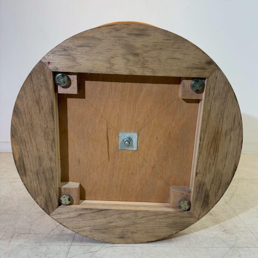 アンティーク調 コーヒーテーブル カフェテーブル 丸テーブル 木製 2/4