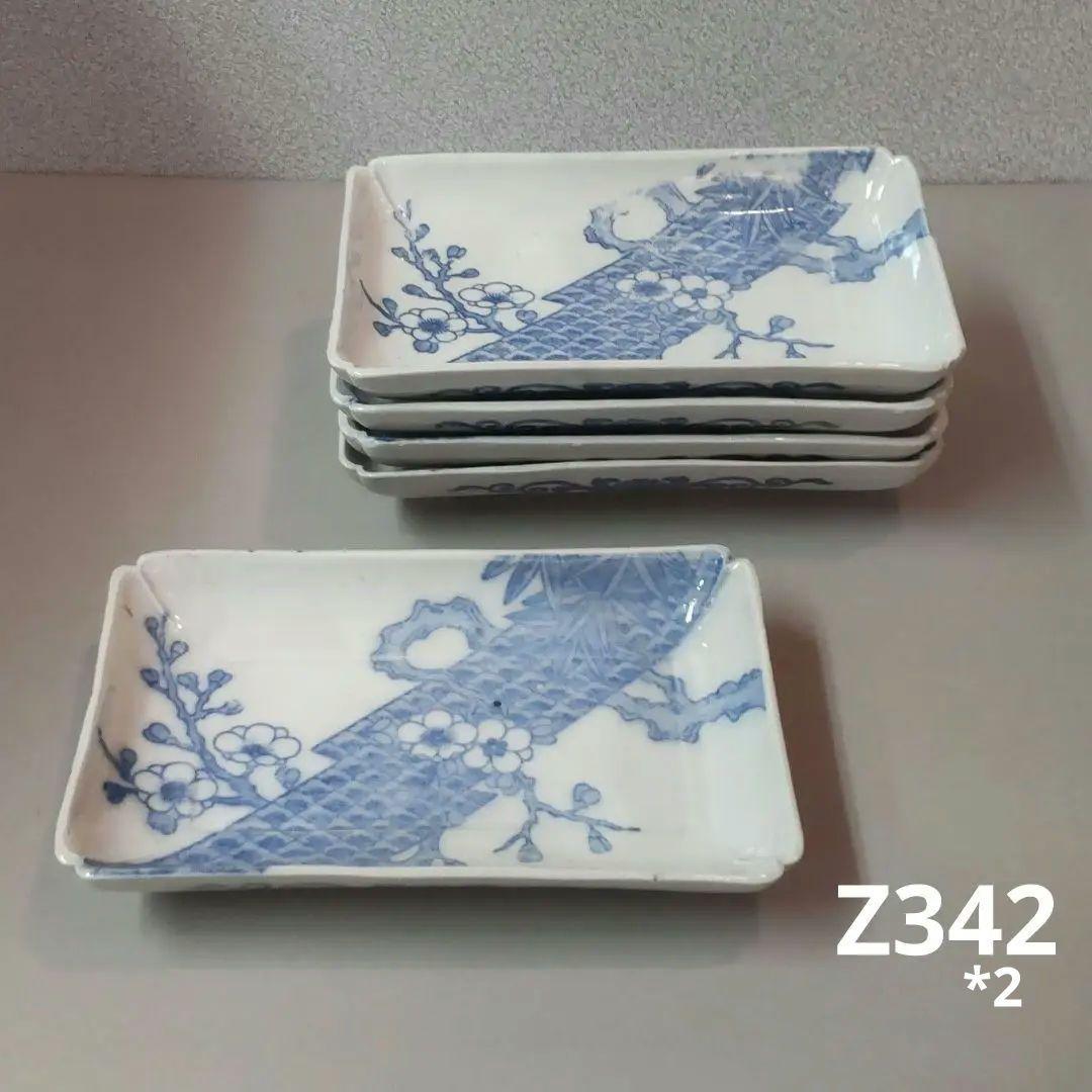 (75*Z342*2)陶芸 古伊万里小皿 食器 角皿 有田焼 骨董