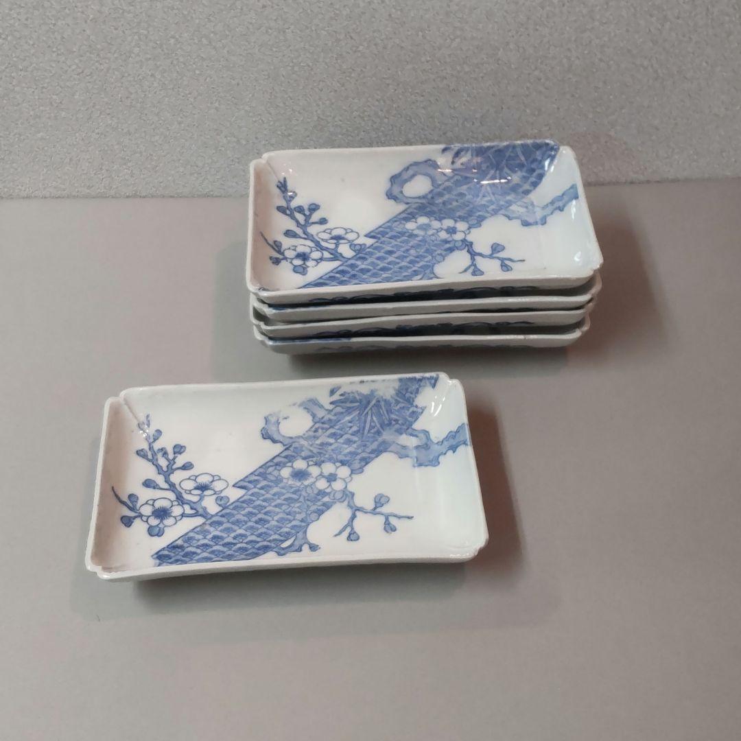 (75*Z342*2)陶芸 古伊万里小皿 食器 角皿 有田焼 骨董