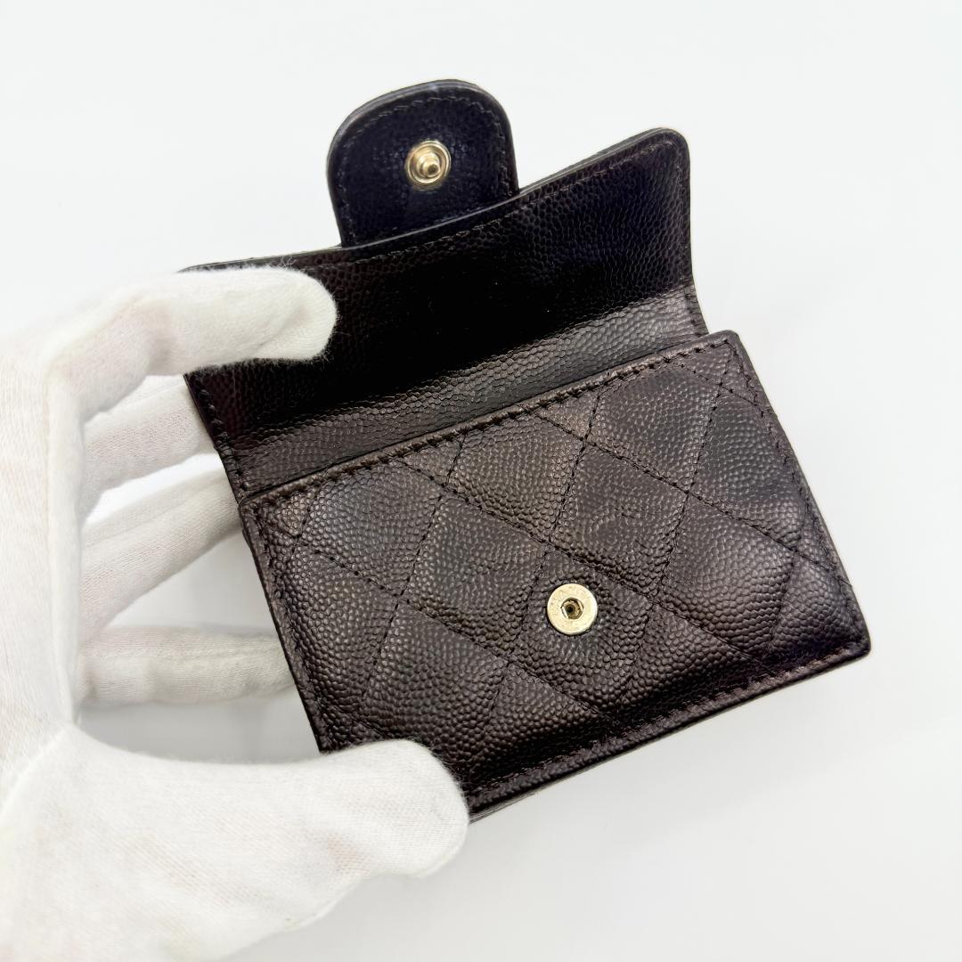 CHANEL シャネル マトラッセ スモールウォレット 三つ折り財布