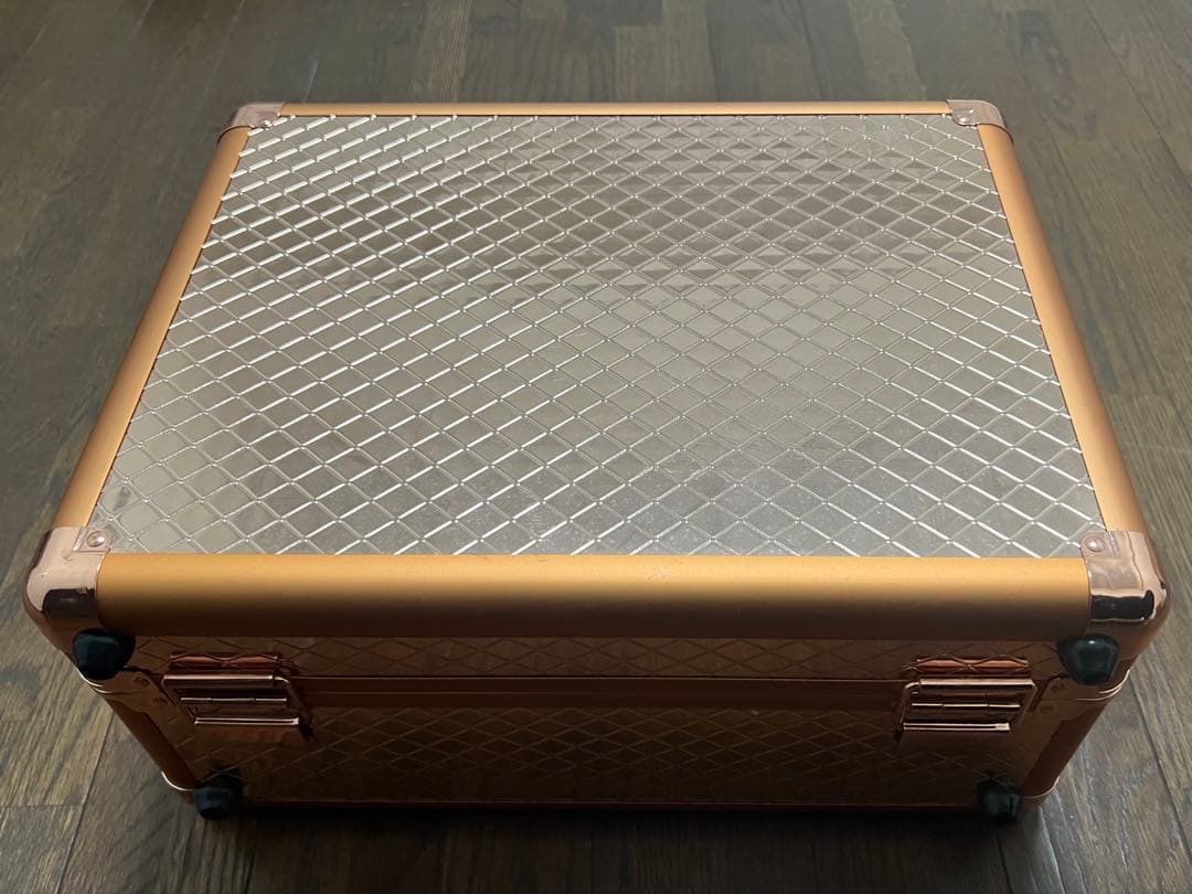 ローズゴールド メイクアップボックス LEDライト付き