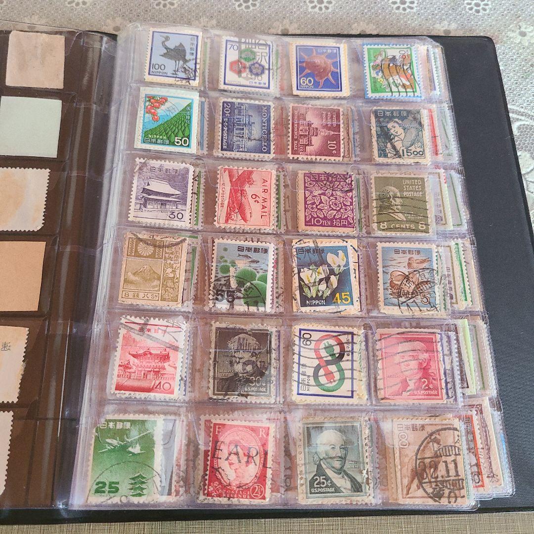 使用済み外国切手／157枚程。日本の切手も少々。【古い時代の切手