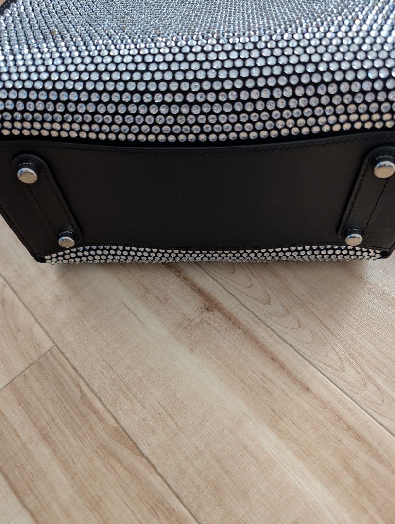 美品 COACH スタッズ 2WAY ハンドバッグ 黒