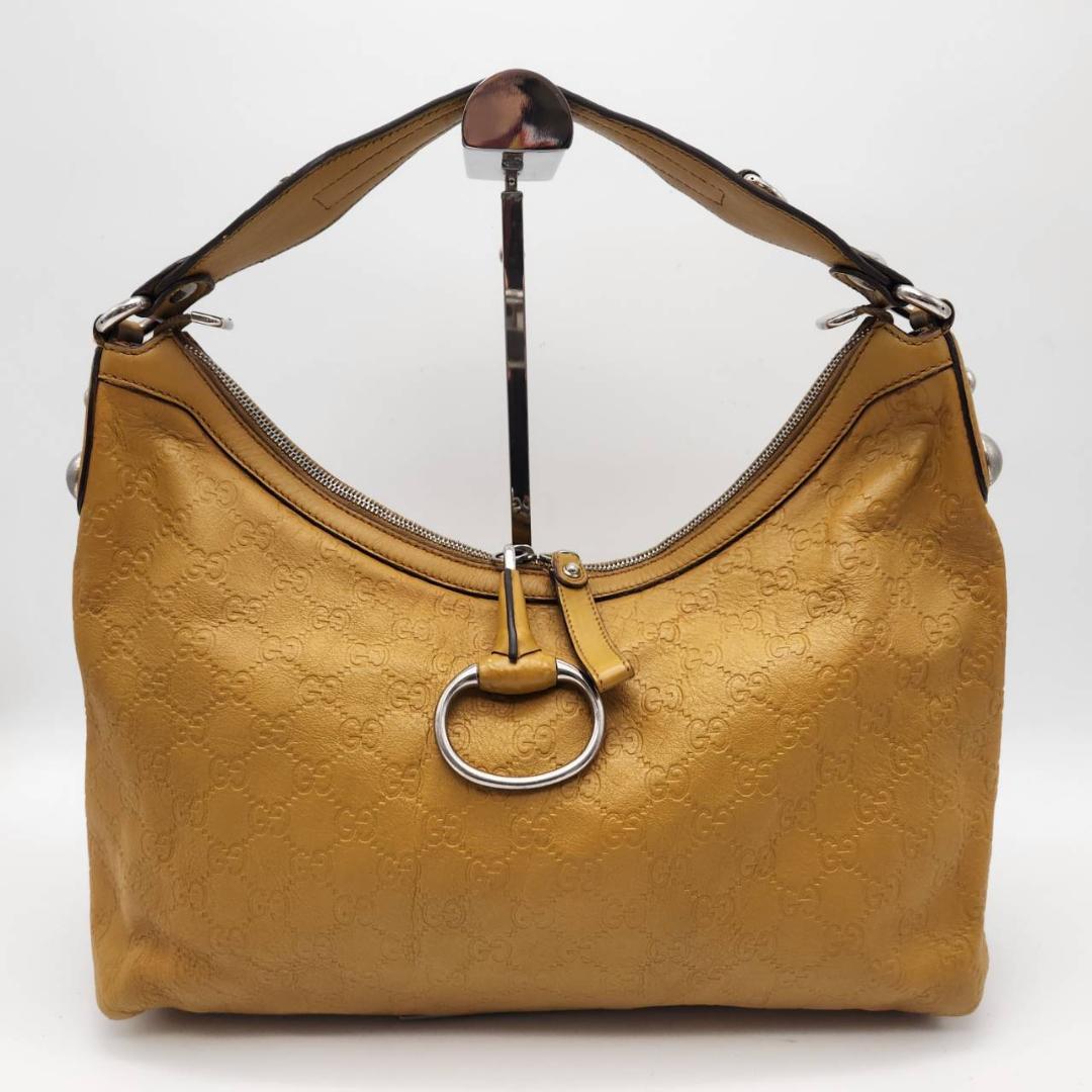 グッチ ワンショルダーバッグ グッチシマ ホーボー型 オールレザー A4 肩掛け